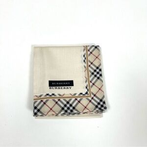 Cream and Burberry Trim Print Scarf
